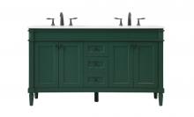  VF31860GN - 60 Inch Single Bathroom Vanity in Green