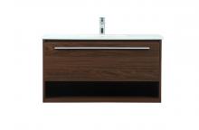  VF43536MWT - 36 Inch Single Bathroom Vanity in Walnut