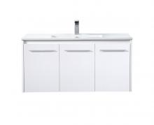  VF44040WH - 40 Inch Single Bathroom Floating Vanity in White