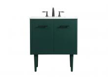  VF48030MGN - 30 Inch Single Bathroom Vanity in Green