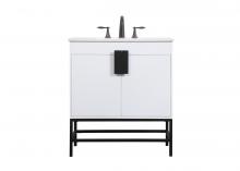  VF48830MWH - 30 Inch Single Bathroom Vanity in White