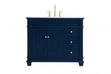  VF50042BL - 42 Inch Single Bathroom Vanity Set in Blue