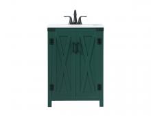  VF90224MGN - 24 Inch Single Bathroom Vanity in Green