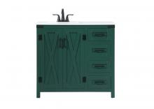  VF90236MGN - 36 Inch Single Bathroom Vanity in Green