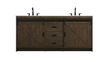 Elegant VF90572DEX - Vanity Cabinet 2Dr 2Dw 72''x34''x22'' Expresso