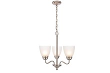  LD8001D18BN - Bale Collection Pendant D18.1 H18.7 Lt:3 Brushed Nickel Finish