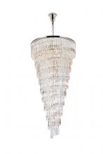  1201SR36PN/RC - Sydney 36.5 Inch Spiral Crystal Chandelier in Polished Nickel