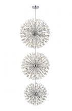  2500G48L3C - Vera 48 Inch Three Tiers Crystal Starburst Chandelier in Chrome