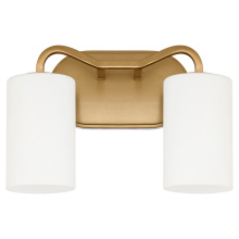 Quorum 5307-2-47 - RUTHERFORD 2 LIGHT VANITY - BRUSHED BRASS