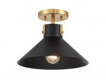  M60078MBKNB - 1-Light Ceiling Light in Matte Black and Natural Brass