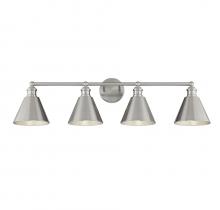  M80065BN - 4-Light Bathroom Vanity Light in Brushed Nickel