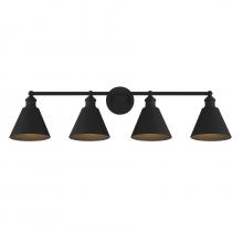  M80065MBK - 4-Light Bathroom Vanity Light in Matte Black