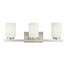  M80067BN - 3-Light Bathroom Vanity Light in Brushed Nickel