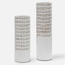  17570 - Uttermost Angelou White Vases, Set/2