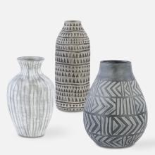  17716 - Uttermost Natchez Geometric Vases, S/3