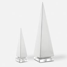 18006 - Uttermost Great Pyramids Sculpture in White, S/2
