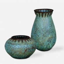  17111 - Uttermost Bisbee Turquoise Vases, S/2