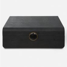  18058 - Uttermost Lalique Black Shagreen Box