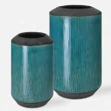  18064 - Uttermost Maui Aqua Blue Vases, S/2