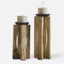  18074 - Uttermost Ilva Wood Candleholders Set/2