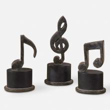  19280 - Uttermost Music Notes Metal Figurines, Set/3