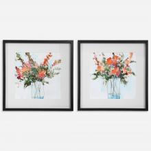  41619 - Fresh Flowers Watercolor Prints, S/2