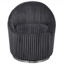  23599 - Crue Gray Fabric Swivel Chair