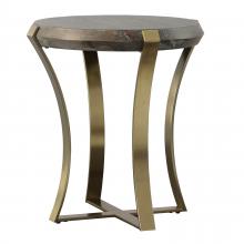  22940 - Uttermost Unite Brass Leg Wood Side Table