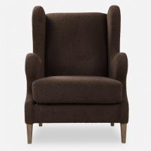  23839 - Serpentine Brown Fabric Accent Chair