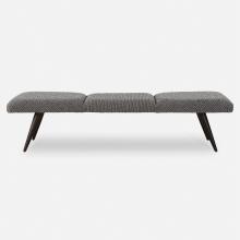  23849 - Bowtie Charcoal Fabric Bench