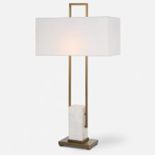  30160 - Column White Marble Table Lamp