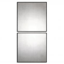  13932 - Matty Antiqued Square Mirrors, S/2