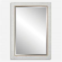  09829 - Cape Whitewashed Rattan Mirror