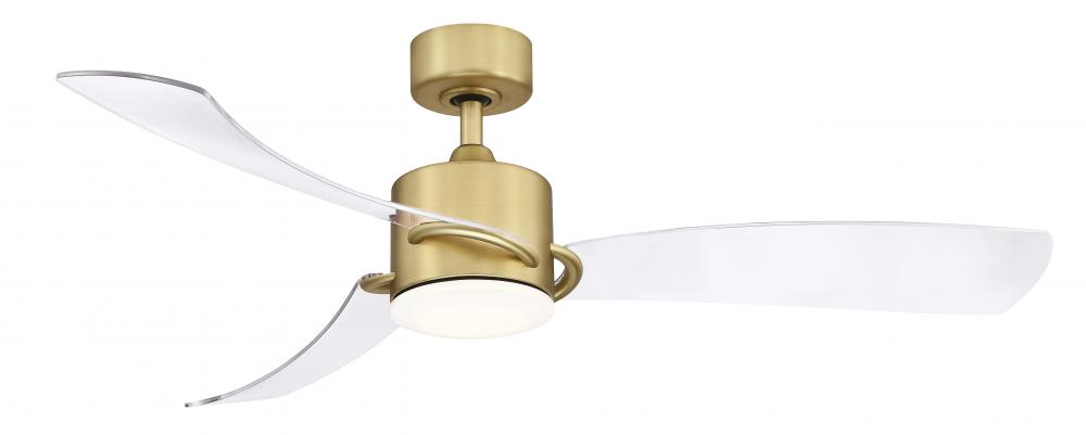 Sculptaire 52 Inch Bs With Led, Ceiling Fans With Clear Acrylic Blades