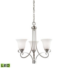  1003CH/20-LED - Thomas - Brighton 20'' Wide 3-Light Chandelier - Brushed Nickel