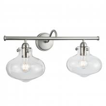  8262-BN-CL - Clara 9'' Wide 2-Light Vanity Light - Brushed Nickel