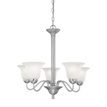  SL881178 - Thomas - Riva 25'' Wide 5-Light Chandelier - Brushed Nickel